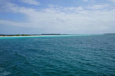 Maldivler bir tekneden okyanus manzarası