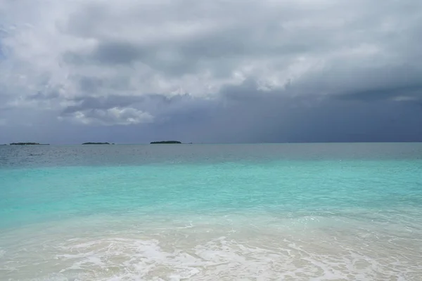 Vista Del Océano Durante Temporada Monzones Una Isla Deshabitada Las — Foto de Stock