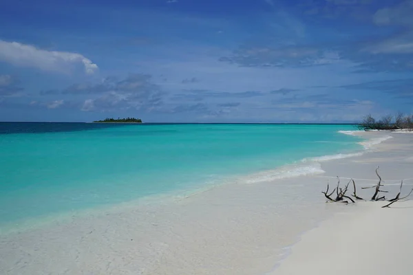 Pohled Moře Ostrova Maledivách — Stock fotografie