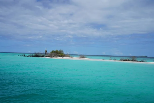 Θέα Του Ωκεανού Από Μια Βάρκα Στις Μαλδίβες — Φωτογραφία Αρχείου