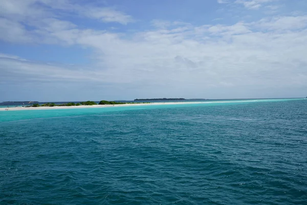 Uitzicht Oceaan Vanaf Een Boot Maldiven — Stockfoto