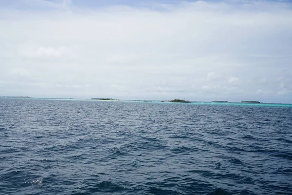 Hermosa Vista Del Océano Índico Las Maldivas — Foto de Stock