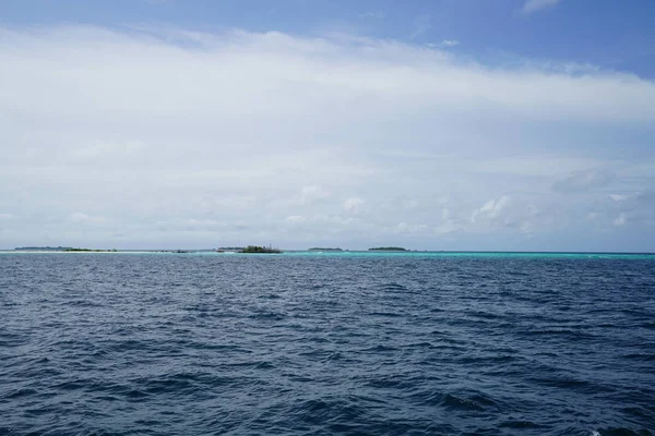 Hermosa Vista Del Océano Índico Las Maldivas — Foto de Stock