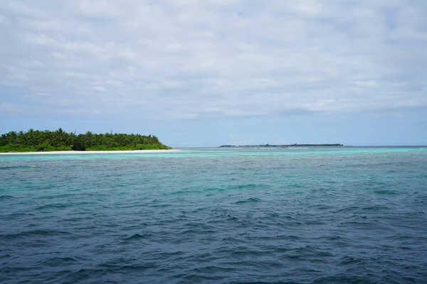 Hermosa Vista Del Océano Índico Las Maldivas — Foto de Stock