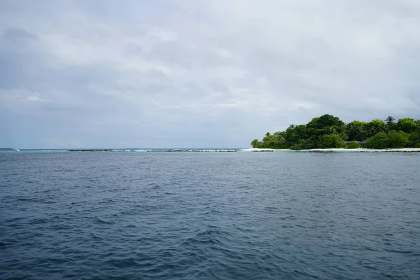 Vista Del Océano Desde Barco Las Maldivas —  Fotos de Stock