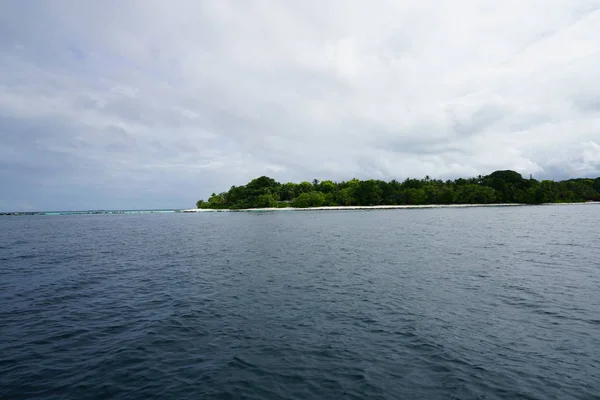 Widok Ocean Łodzi Malediwach — Zdjęcie stockowe