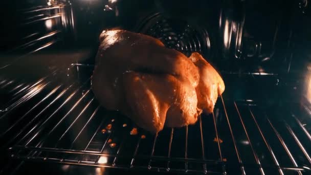 Cooking Chicken Oven Time Lapse Video — Stock Video
