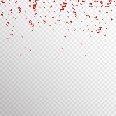 Damalı zemin üzerine izole kıvrıla kıvrıla altın. Altın konfeti. Festival vektör çizim -  