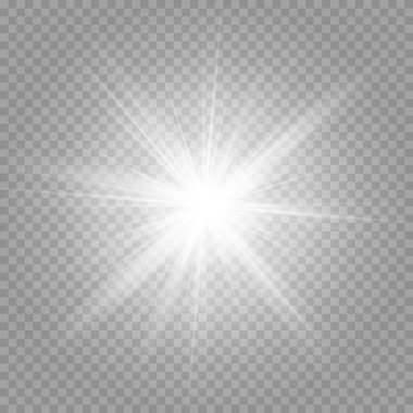 bir satranç tahtası üzerinde bir şeffaf beyaz ve gri arka plan üzerinde yıldız. Parlak beyaz ve altın yıldız, büyüleyici Parlatıcı, büyüleyici yanıp söner, parlak parlak yıldızlar topluluğu. Vektör çizim.