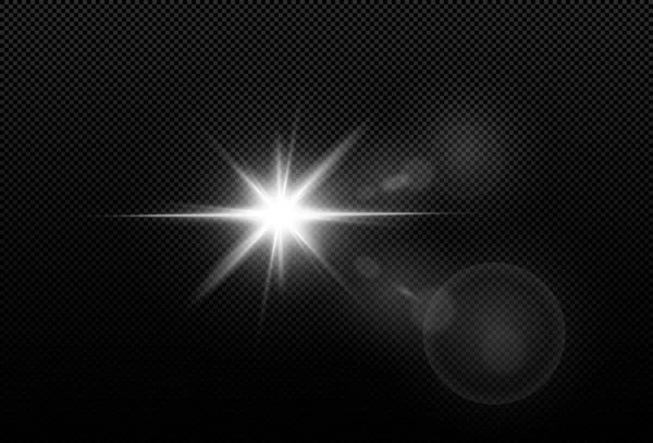 Deko-Element. Horizontale Sternenstrahlung und — Stockvektor