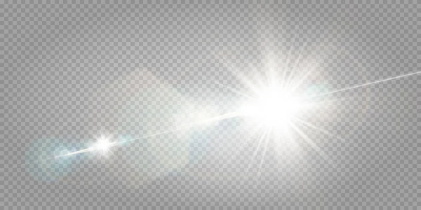Luz solar transparente abstrata erupção especial da lente —  Vetores de Stock