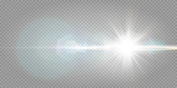 Abstract Transparant Zonlicht Speciale Lens Flare Licht Effect Vector Wazig — Stockvector