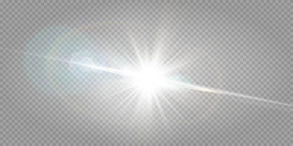 Abstract Transparant Zonlicht Speciale Lens Flare Licht Effect Vector Wazig — Stockvector