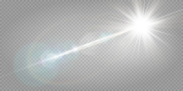 Streszczenie Przezroczyste Światło Słoneczne Specjalny Efekt Świetlny Obiektywu Wektor Rozmycia — Wektor stockowy