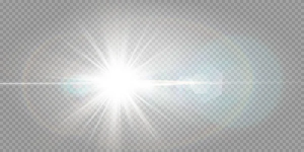 Abstract Transparant Zonlicht Speciale Lens Flare Licht Effect Vector Wazig — Stockvector