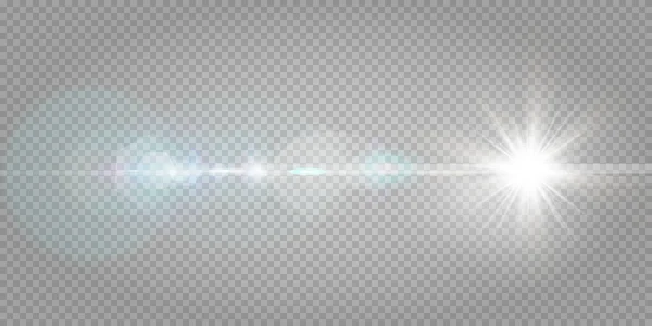 Effet Lumineux Intense Lumière Soleil Transparente Abstraite Flou Vectoriel Mouvement — Image vectorielle