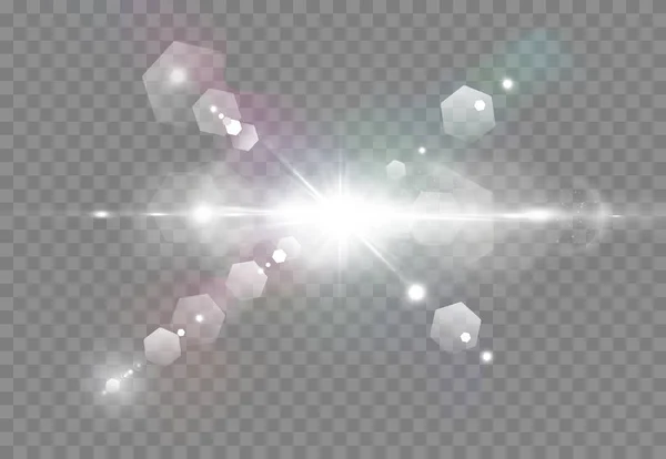 Abstract Transparent Sunlight Special Lens Flare Light Effect Vector Blur — Stock Vector