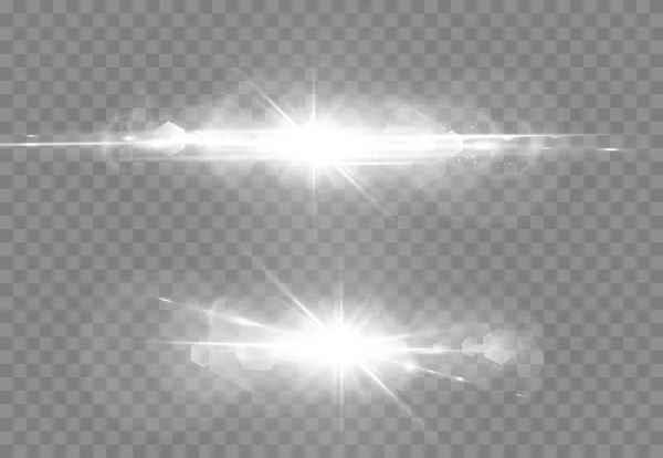 Abstraktes Transparentes Sonnenlicht Spezielle Linsen Flackern Lichteffekt Vektor Unschärfe Bewegung — Stockvektor