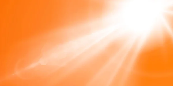 Abstraktní Jiskřivá Čočka Září Žlutém Oranžovém Pozadí Jiskřícím Slunci Teplé — Stockový vektor