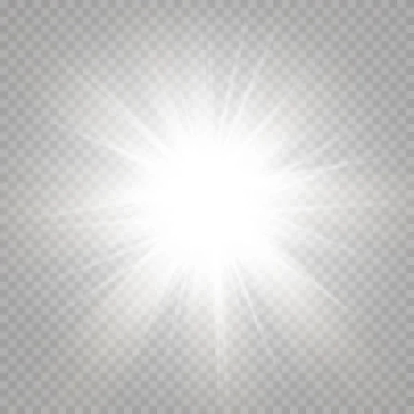 Astratto Trasparente Luce Del Sole Speciale Effetto Luce Bagliore Lente — Vettoriale Stock