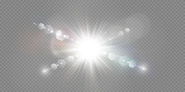 Abstract transparent sunlight special lens flare — Stock Vector