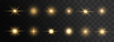 Arkaplanda parlak altın ışık efektleri