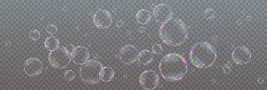 Yüzen renkli sabun köpükleri