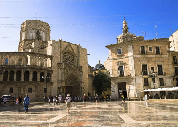 Valencia Španělsko 2019 Baslica Virgen Los Desamparados Valencia Katedrála Seu — Stock fotografie