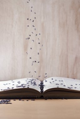 Kitaptan çıkan mektuplar. bir kitap yiyip