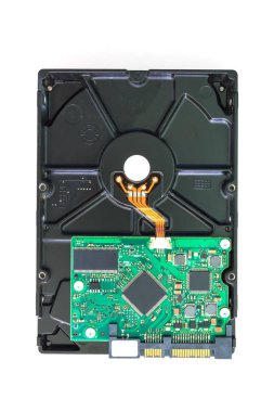 Beyaz arka plan üzerinde sabit disk