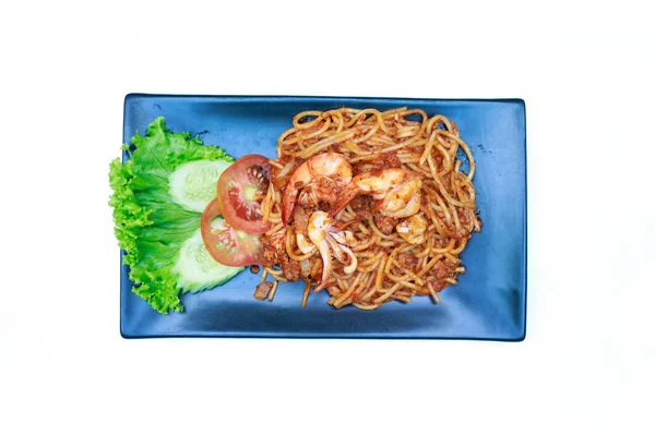 Spageti Pada Latar Belakang Putih — Stok Foto