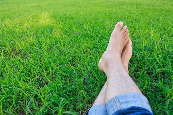 benzersiz bir perspektif çim relax ayak bacak mutlu saat