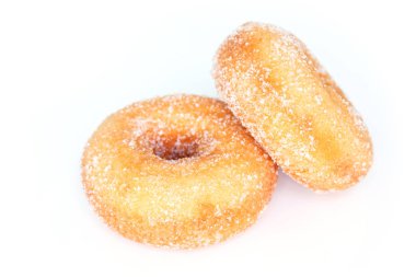 çörek şeker beyaz arka plan üzerinde