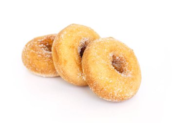 çörek şeker beyaz arka plan üzerinde