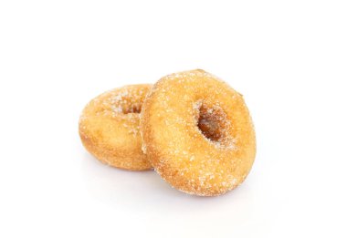 çörek şeker beyaz arka plan üzerinde