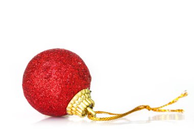 beyaz zemin üzerine altın dekorasyon Noel süsler