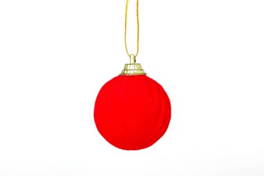 beyaz zemin üzerine altın dekorasyon Noel süsler