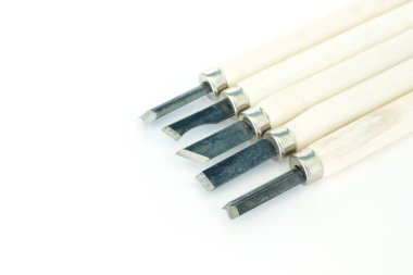 keski oyma beyaz arka plan üzerinde ayarla