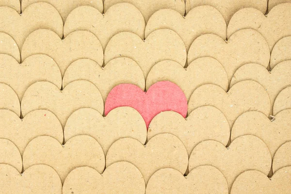 Valentine Crate Paper Heart Pattern Background — Stock Photo, Image