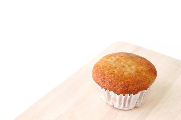 Bananenkuchen Muffin Cupcake Teig Auf Weißem Hintergrund — Stockfoto