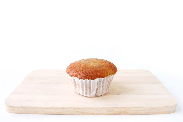 Gâteau Banane Muffin Cupcake Pâtisserie Sur Fond Blanc — Photo