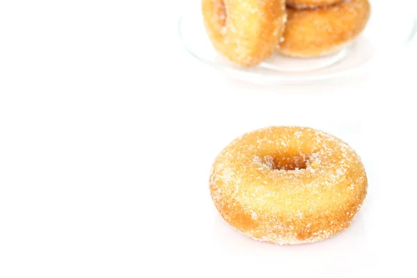 Donut Sugar White Background — Stock Photo, Image