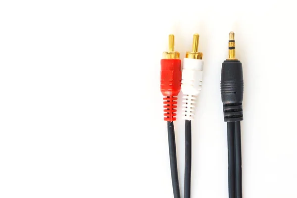 Media Kabel Witte Achtergrond — Stockfoto