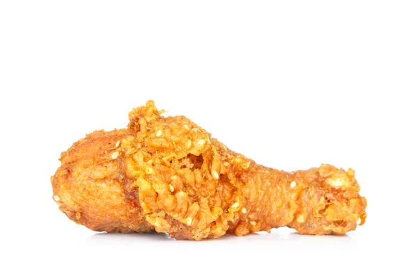 Stekt Kyckling Kycklingben Vit Bakgrund — Stockfoto