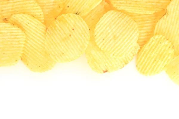 Krispig Potatis Chips Skräpmat Ohälsosam Mat — Stockfoto