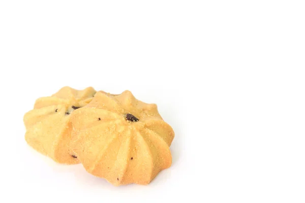 Chocolate Chip Cookies Biscuits White Bakcground — Stock Photo, Image