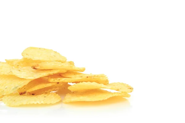 Knusprige Kartoffelchips Junk Food Ungesundes Essen — Stockfoto