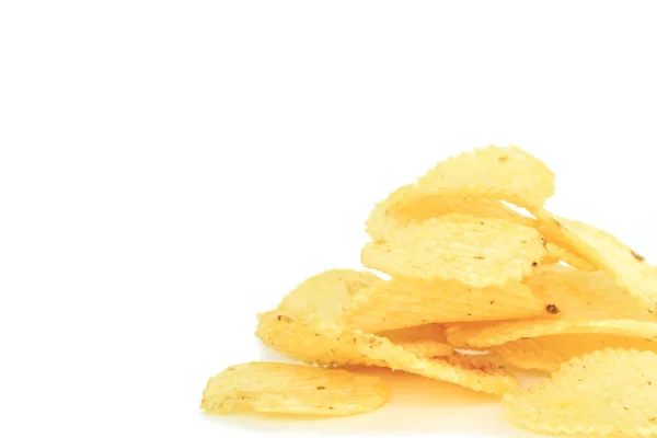 Knusprige Kartoffelchips Junk Food Ungesundes Essen — Stockfoto