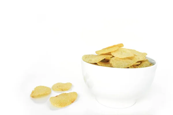 Crispy Potato Chips Junk Food Unhealthy Food — Stock Photo, Image