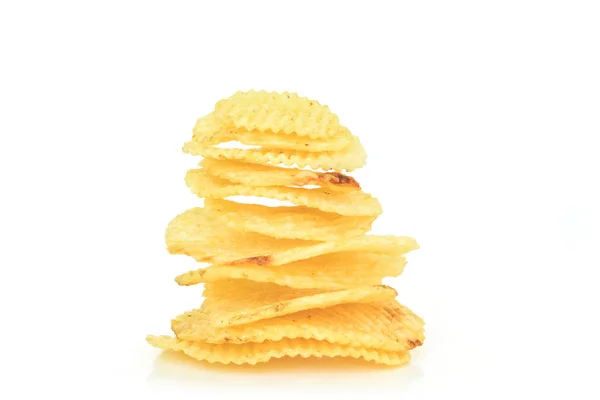 Knapperige Aardappel Chips Ongezond Voedsel Junkfood — Stockfoto